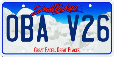 SD license plate 0BAV26