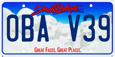SD license plate 0BAV39