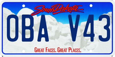 SD license plate 0BAV43