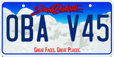 SD license plate 0BAV45