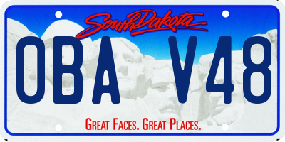 SD license plate 0BAV48