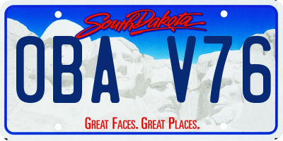 SD license plate 0BAV76