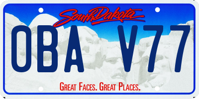 SD license plate 0BAV77