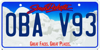 SD license plate 0BAV93