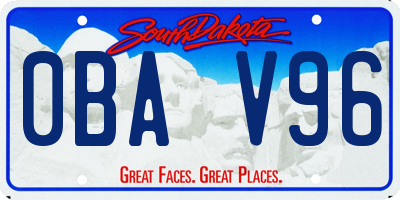 SD license plate 0BAV96