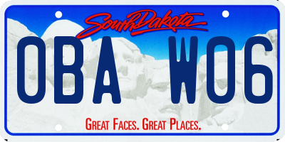 SD license plate 0BAW06