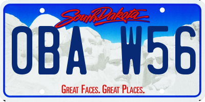 SD license plate 0BAW56