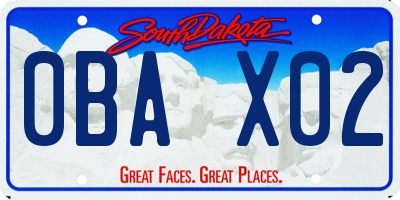 SD license plate 0BAX02