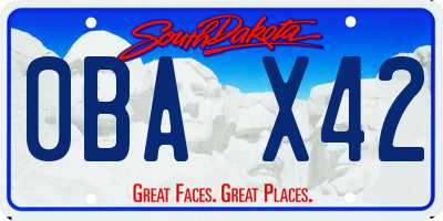 SD license plate 0BAX42