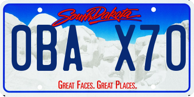 SD license plate 0BAX70