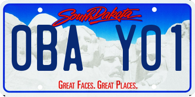 SD license plate 0BAY01