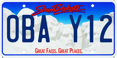 SD license plate 0BAY12