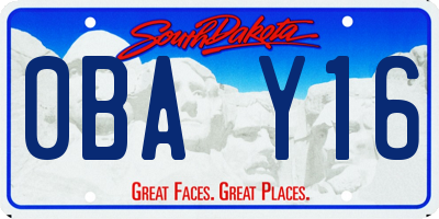 SD license plate 0BAY16