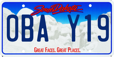 SD license plate 0BAY19