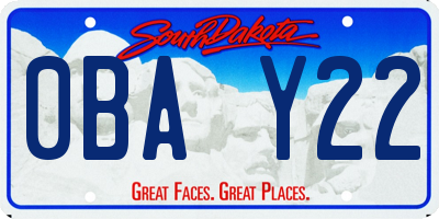 SD license plate 0BAY22