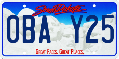 SD license plate 0BAY25