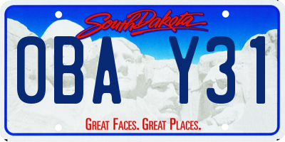SD license plate 0BAY31