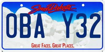 SD license plate 0BAY32