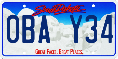 SD license plate 0BAY34