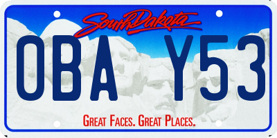 SD license plate 0BAY53