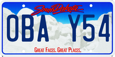 SD license plate 0BAY54