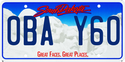 SD license plate 0BAY60