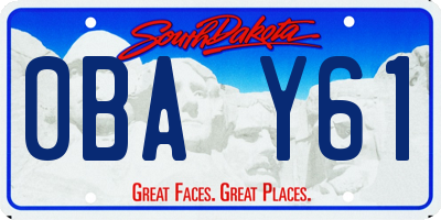 SD license plate 0BAY61