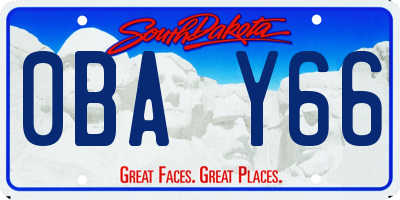SD license plate 0BAY66