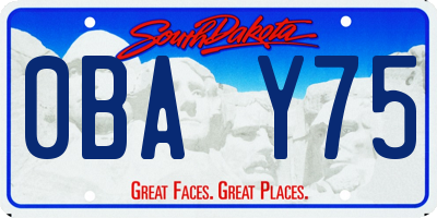 SD license plate 0BAY75