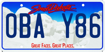 SD license plate 0BAY86