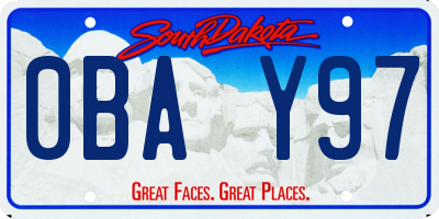 SD license plate 0BAY97