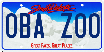 SD license plate 0BAZ00