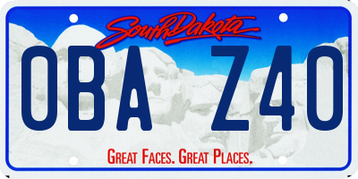 SD license plate 0BAZ40