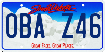 SD license plate 0BAZ46