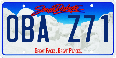 SD license plate 0BAZ71