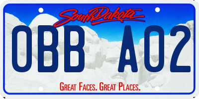SD license plate 0BBA02