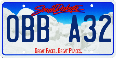 SD license plate 0BBA32