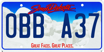 SD license plate 0BBA37