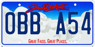 SD license plate 0BBA54