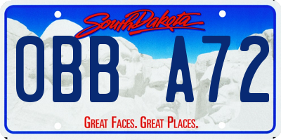 SD license plate 0BBA72