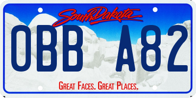 SD license plate 0BBA82