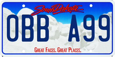 SD license plate 0BBA99