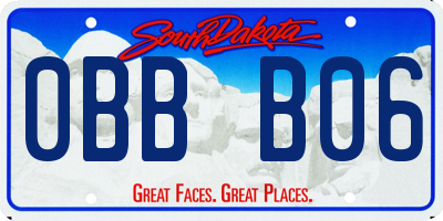 SD license plate 0BBB06