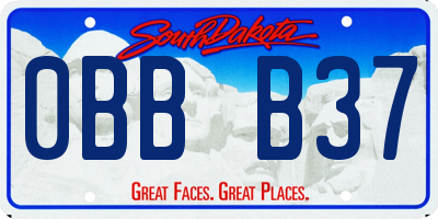 SD license plate 0BBB37
