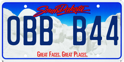 SD license plate 0BBB44