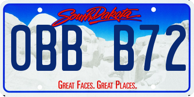SD license plate 0BBB72