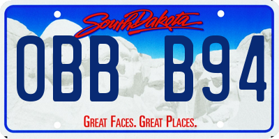 SD license plate 0BBB94