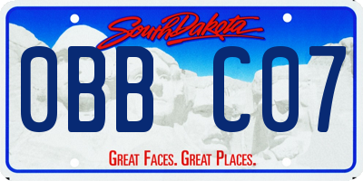 SD license plate 0BBC07