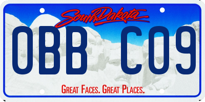 SD license plate 0BBC09