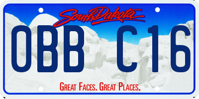 SD license plate 0BBC16